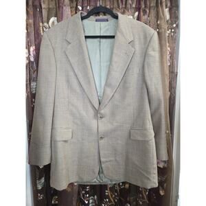 Barneys New York Sport Coat 42R Tan Brown Nick Hilton Collection Wool